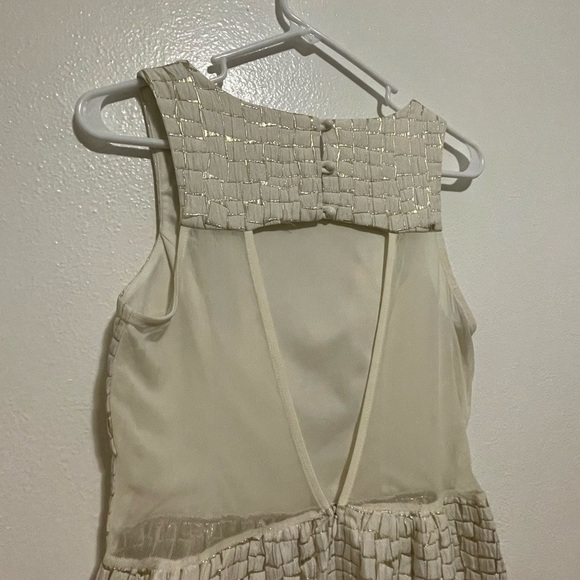 Dainty Hooligan White and Gold Geometric Dress - Picture 2 of 4